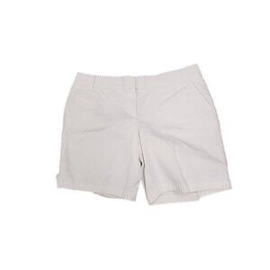 J.CREW Womens Chino White Shorts Classic Slant Pockets Zip Fly Women's 14